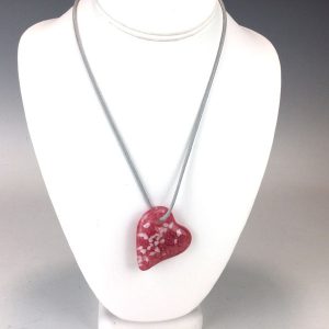 Pink Cast Glass Necklace